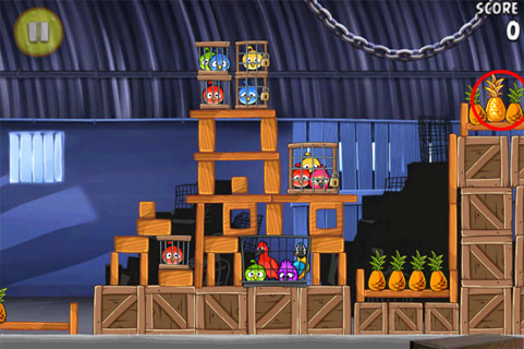 Ananas d'or caché 5 d'Angry Birds RIO