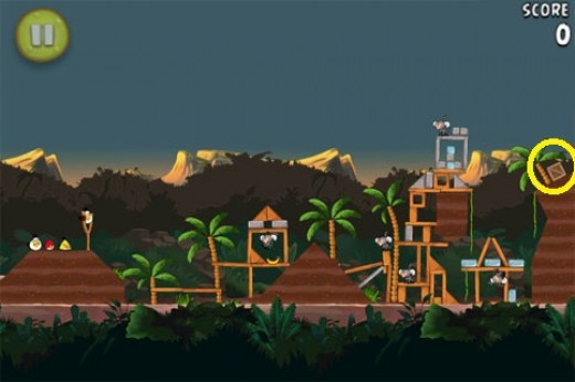 Banane d'or cachée 14 dans Angry Birds RIO
