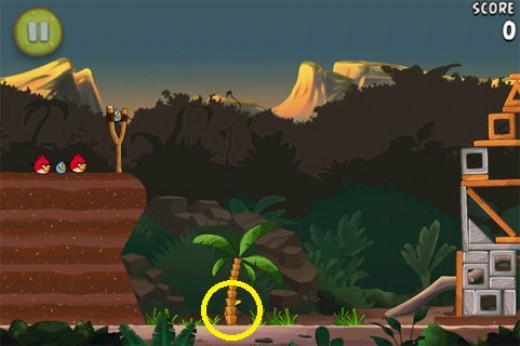 Banane d'or cachée 4 d'Angry Birds RIO