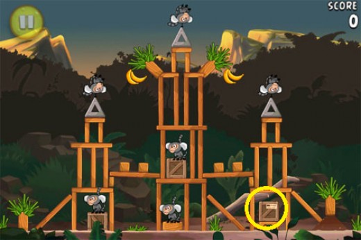 Banane d'or cachée 5 d'Angry Birds RIO