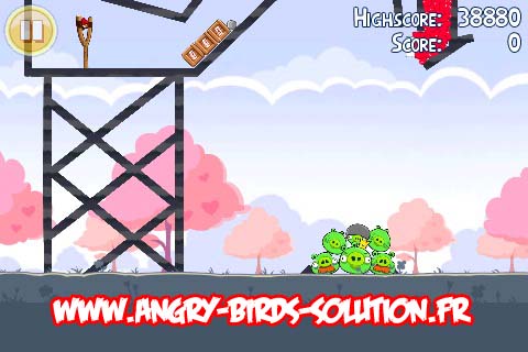 Niveau bonus Oeuf d'or Angry Birds Saint-Valentin