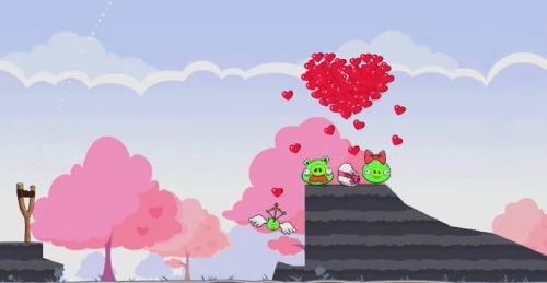 Niveau bonus de l'oeuf d'or 2 d'Angry Birds Saint-Valentin