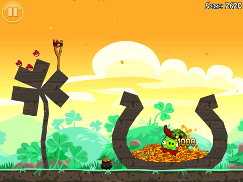 Niveau bonus 2 de l'oeuf d'or d'Angry Birds Saint Patrick