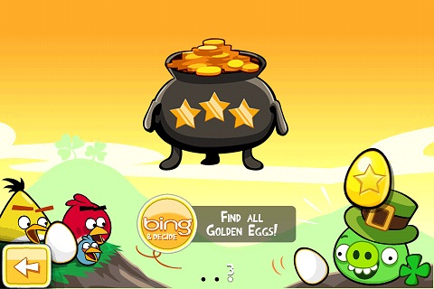 Chaudron de l'oeuf d'or 2 d'Angry Birds Saint Patrick