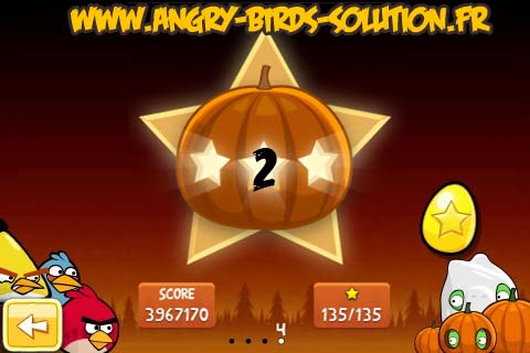 Oeuf d'or 3 étoiles d'Angry Birds Seasons Halloween