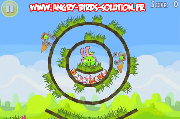 Niveau bonus de l'easter egg 17 d'Angry Birds Seasons : Easter