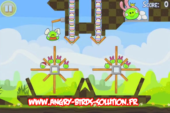 Niveau bonus 18 d'Angry Birds Seasons Easter