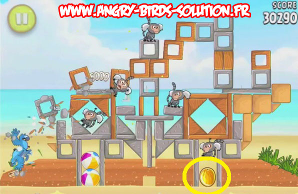 pastèques-or-10 Pastèque d'or cachée 10 d'Angry Birds Rio : Beach Volley