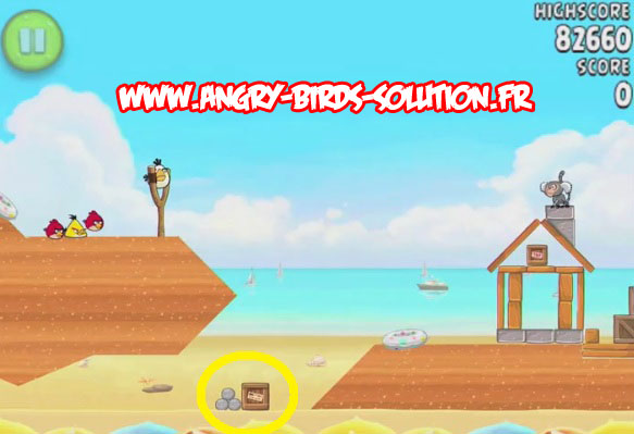 Pastèque d'or cachée 2 d'Angry Birds Rio : Beach Volley