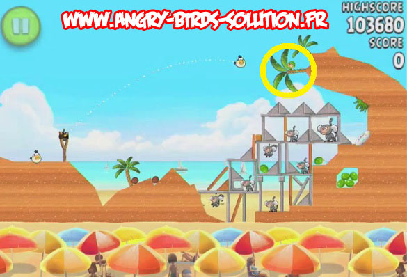 Pastèque d'or cachée 4 d'Angry Birds Rio : Beach Volley