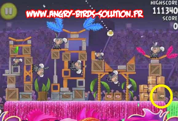 Papaye en or 2 du niveau 7-6 d'Angry Birds Rio