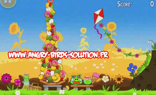 Niveau bonus 3 étoiles d'Angry Birds Summer Pignic