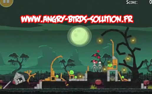 Niveau bonus 3 étoiles : Angry Birds HamOWeen