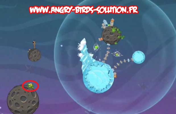 Golden Egg #3 (eggsteroid) d'Angry Birds Space (niveau 2-13)