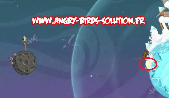 Golden Eggsteroid #5 d'Angry Birds Space (niveau 2-28)