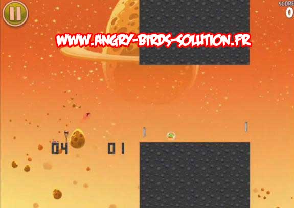 Niveau bonus "Pong" du Golden Eggsteroids #6 d'Angry Birds Space